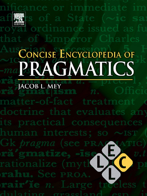 Title details for Concise Encyclopedia of Pragmatics by Keith Brown - Available